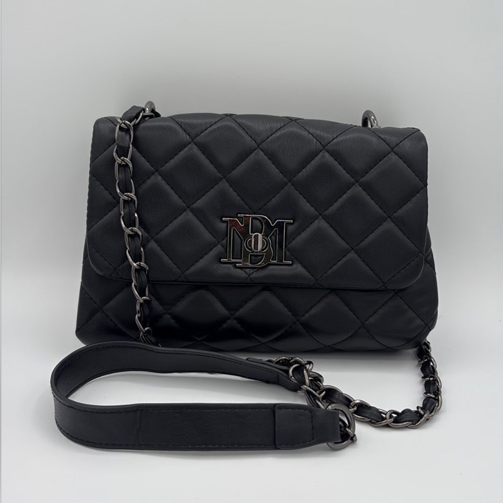 Badgley Mischka Black Quilted Shoulder Bag
